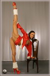 hot ballet dancer stretching